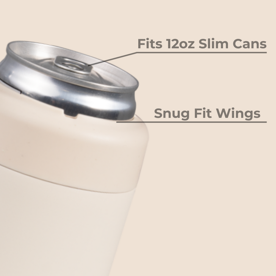 HydroJug Slim Can Cooler 12oz – Cream