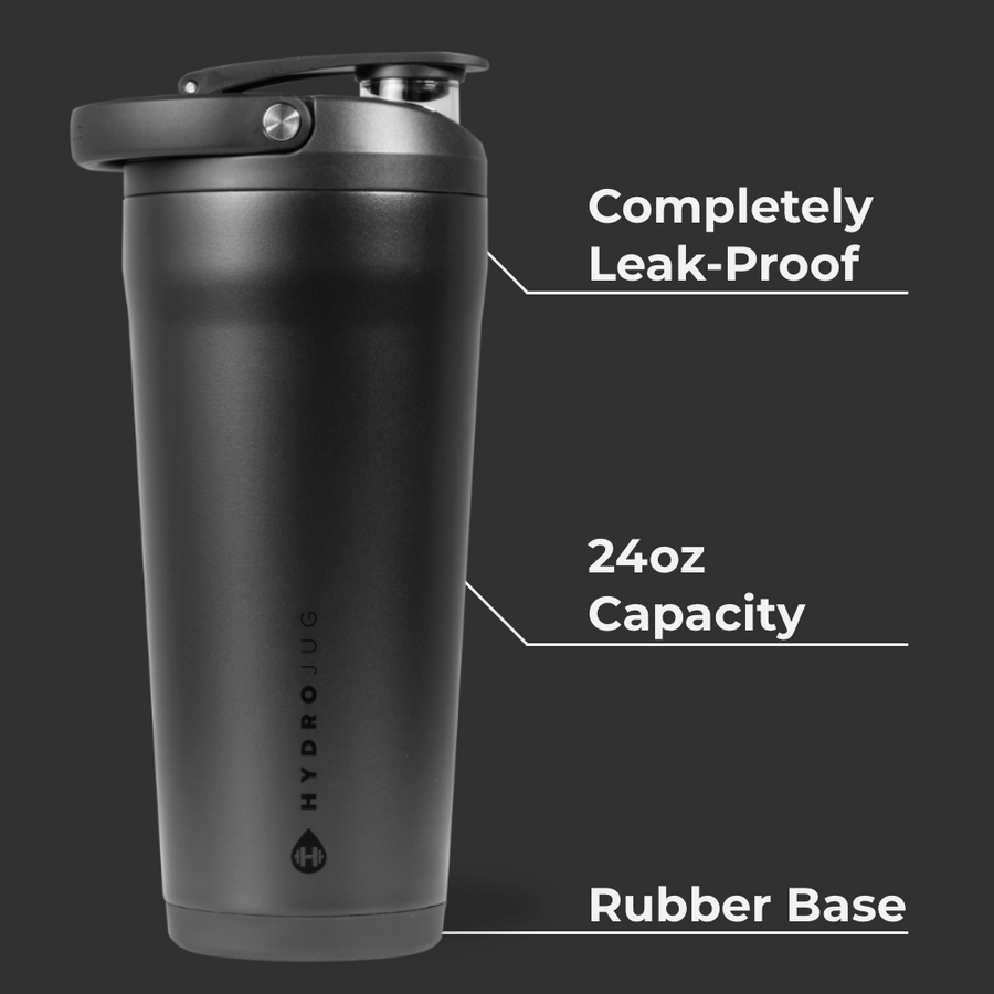 HydroJug Insulated Shaker Bottle 24oz – Black