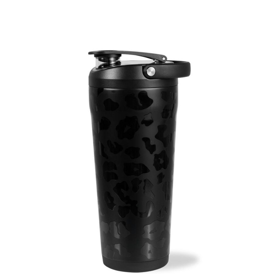HydroJug Insulated Shaker Bottle 24oz – Black Leopard