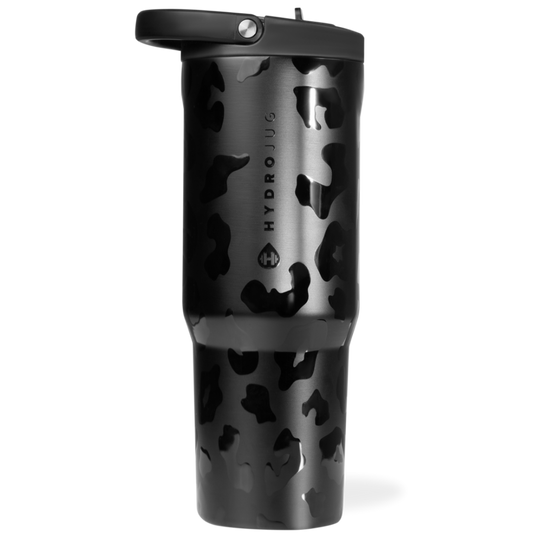 HydroJug Sport 40oz – Black Leopard Water Bottle