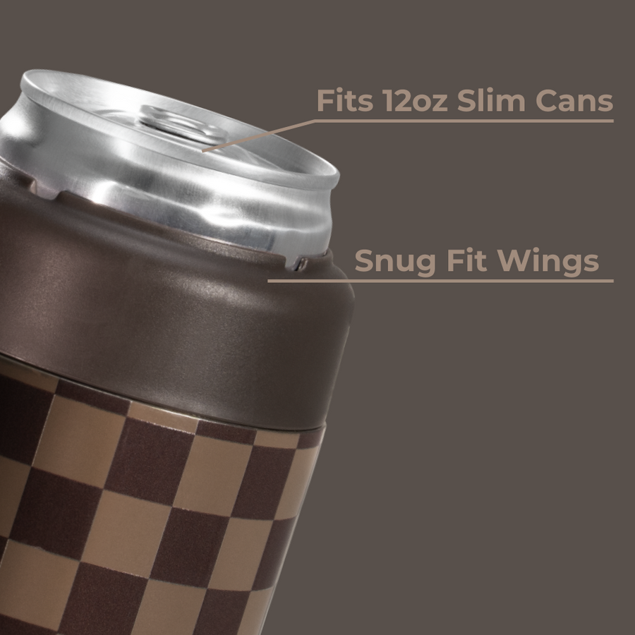 HydroJug Slim Can Cooler 12oz – Autumn Checkers