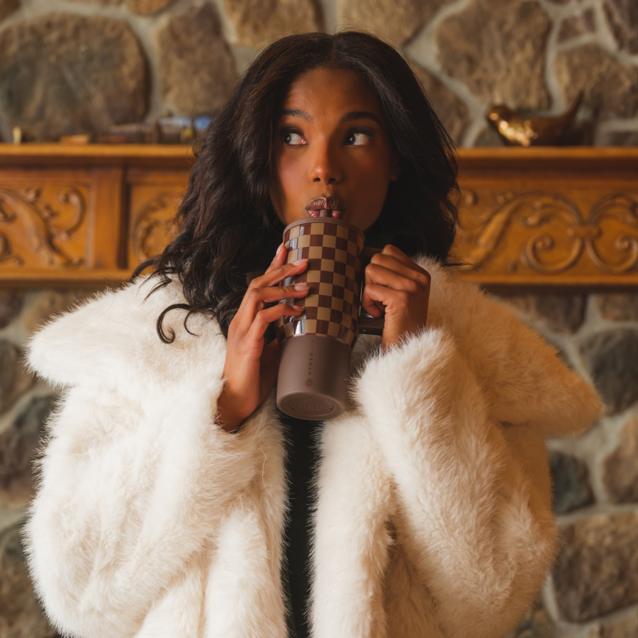 HydroJug Traveler 20oz – Autumn Checkers Insulated Tumbler