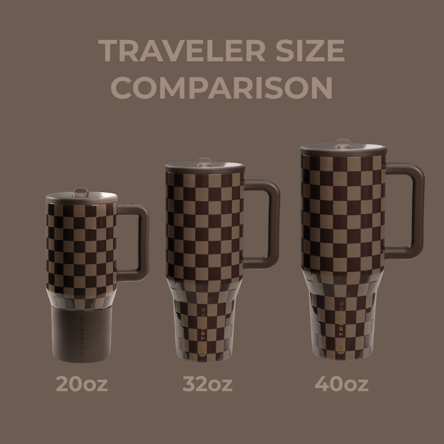 HydroJug Traveler 20oz – Autumn Checkers Insulated Tumbler