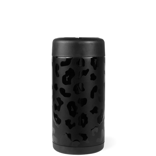 HydroJug Slim Can Cooler 12oz – Black Leopard