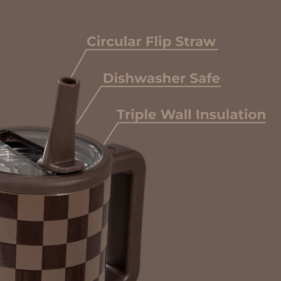 HydroJug Traveler 20oz – Autumn Checkers Insulated Tumbler